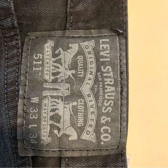 Levi's Black Straight Jeans Timeless Design - Picture 3 of 3